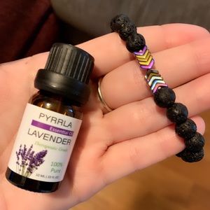 Lava Bead Diffuser Bracelet/Lavender Essential Oil